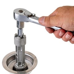 Superior Tool 06020 Dual-Ended Tub Drain Wrench Fits 3/8 or 1/2 in. Ratchet