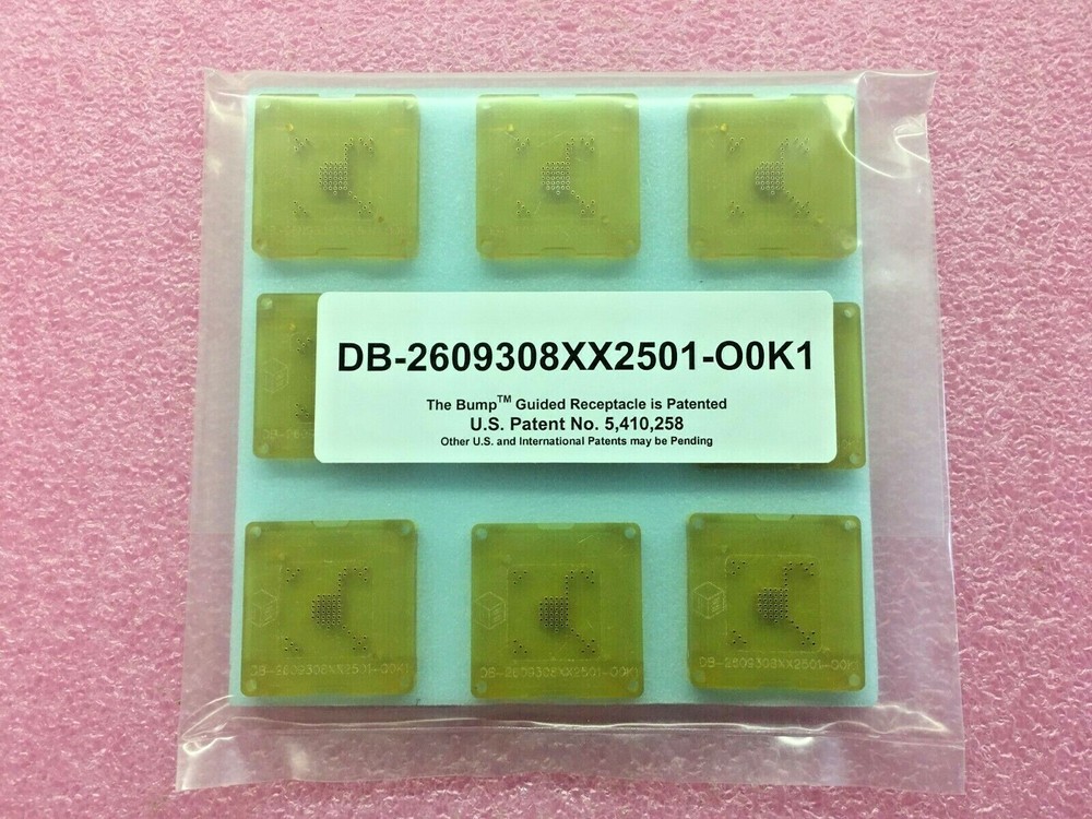 (9 PIECE LOT) THE BUMP Self-guiding receptacle for a semiconductor test socket