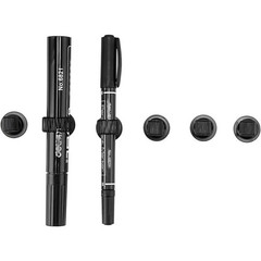 6 Pack Black Plating Pen Holder Clips- Self Adhesive Pen Pencil Holder Pen