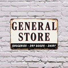 General Store Street Sign Goods Grins Gatherings Durable Perfect for shop Barns