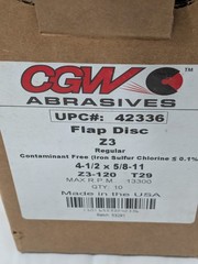 CGW Flap Disc: 4-1/2" Dia, Zirconia Alumina, Type 29 Box of 5 42336