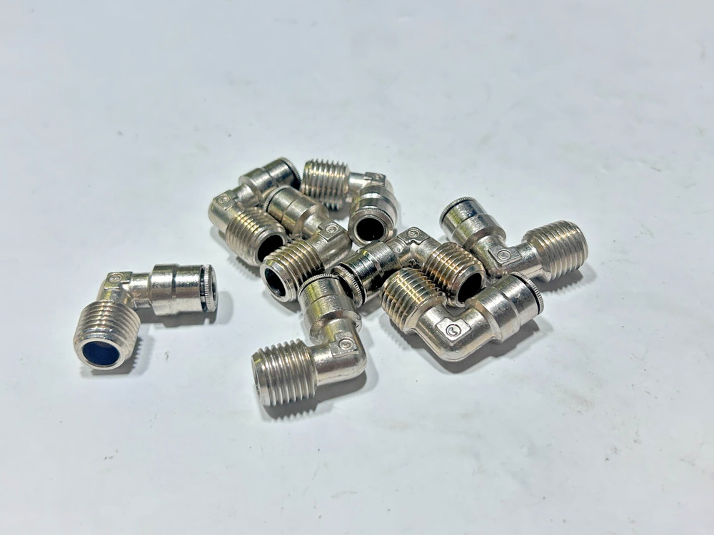 (8) Weatherhead 1169x4x4 1/4″ Tube x 1/4″ MNPT Push-Connect 90 DEG SWVL Male Elb