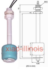 New Plastic Float Switch Liquid Water Level Sensor Fish Tank 100mm Pool L