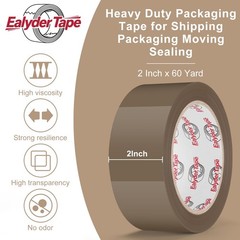 6 Rolls Brown Packing Tape 2 Inch x 60 Yards Heavy Duty Shipping Moving Seal
