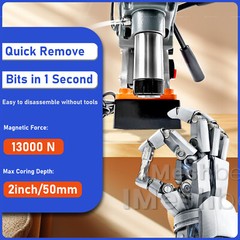 iMeshbean Magnetic Drill 1400W 2922lbf/13000N Portable Mag Drill Press 810RPM
