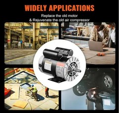 230V Keyed Shaft Single Phase CW/CCW Rotation Electric Motor Air Compressor