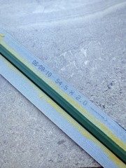 2″ x 54.3″ Supergrip Rough Top Conveyor Belt with V-Guide Tracking – Blue/Green
