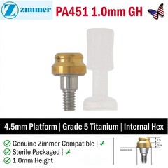 ZimVie LOCATOR Abutment for Tapered Screw Vent Implants 3.5mm/4.5mm Cuff Height