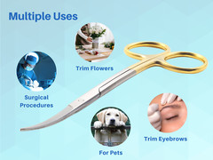 Scissors 4.5″ LaGrange Gold Plated Handle with Tungsten Carbide Inserts ARTMAN