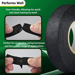 5 Rolls High Temp Wire Harness Tape – OEM-Grade Automotive Cloth Fabric Tape