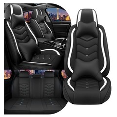 Car Seat Covers Mercedes GLE 450 2020-2026 Luxury Nappa Leather Set Black White