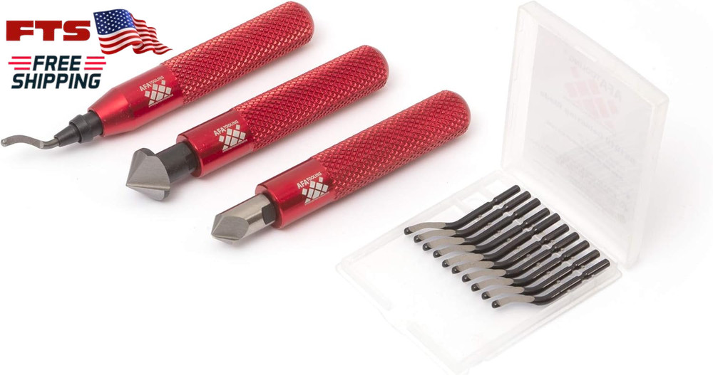 AFA Deburring Tool with 2 Countersink Reamers 10 Blades Metal PVC
