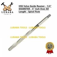 HSS Valve Guide Reamer – 1/4″ DIAMETER – 5″ Inch Over All Length – Spiral Flute