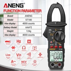 Digital Multimeter Tester AC DC Volt Amp Clamp Meter Auto Range LCD Handheld