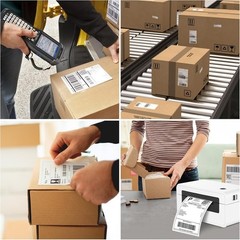 Fanfold 4 x 6 Direct Thermal Labels White Perforated Shipping Labels，Perforated
