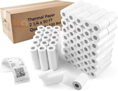 100 POS Receipt Paper Rolls 2 1/4″ x 50′ – Retail Business