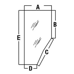 Cab Glass – Door Left Hand fits Kubota M9000 M105 M8200 M95 M6800 M5700 M4900