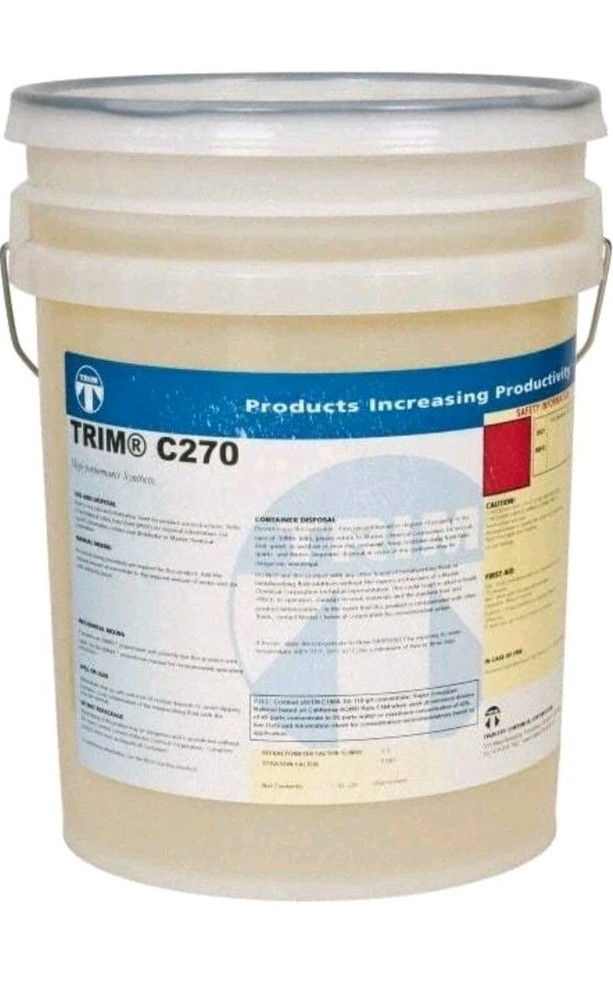 Master Fluid Solutions TRIM C270 5 Gal Pail Cutting & Grinding Fluid Synth. GB