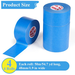 cinta de pintor azul de 2 pulgadas para multiples superficies juego de 4 rollos