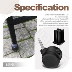 Multi-Surface Gas Grill Caster Wheels with Locking Feature – Fits Weber Models