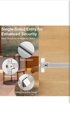 25.5″ Panic Exit Device – Stainless Steel Push Bar Lock for Single/Double Doors,