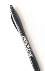 30 Misprint Retractable Click Pens JAVALINA Hub Pen Lot BLACK & BLACK TRIM