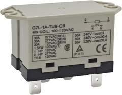 General Purpose Relay G7L 1A TUB CB AC100 120, 30A 250V SPST NO