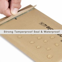 4×8 100% Biodegradable Bubble Mailers,25 Count Kraft Brown Compostable Padded…
