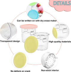 4 Pack Creami Pints and Lids for Ninja, for NC501 NC500 Creamy Icecream Containe