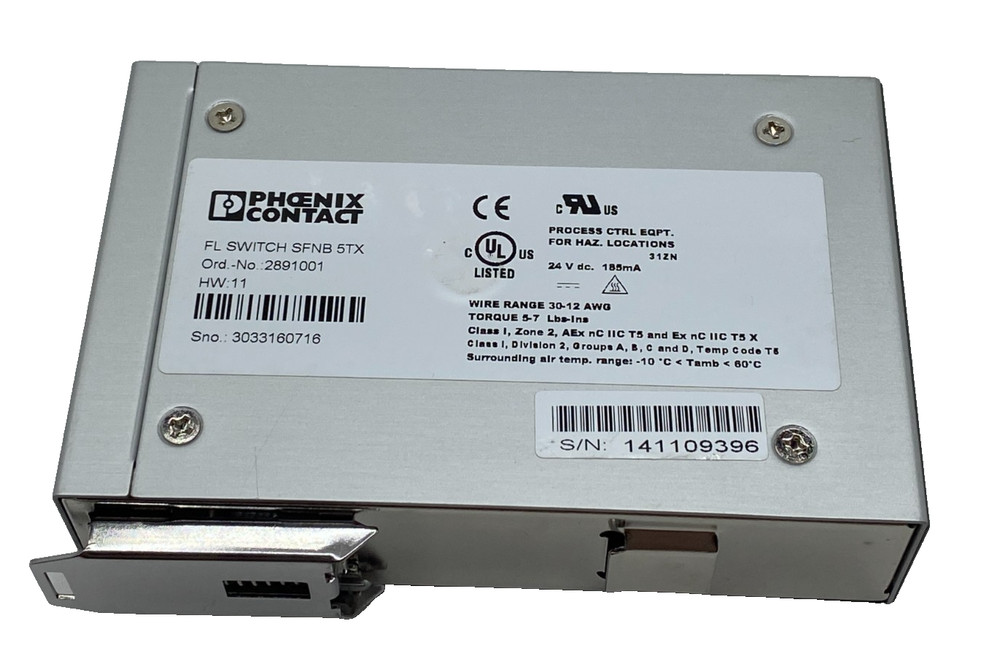 PHOENIX CONTACT 2891001 FL SWITCH SFNB 5TX INDUSTRIAL ETHERNET SWITCH 5-PORT