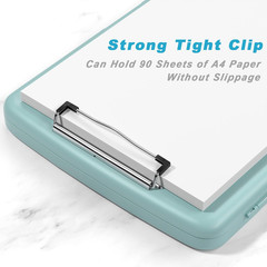 Plastic Clipboard with Storage, 8.5 x 11 High Capacity Folio Nursing Case with P