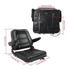 Universal Forklift Seat, Tractor Seat with Switch,Armrest for Tractor