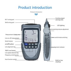 Digital Analogue Network Cable Tester RJ11 RJ45 PoE Ethernet Wire Finder Tracer