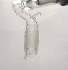 Kontes 60mL Fritted Addition Funnel, Medium Frit, 0-5mm Metering Valve, 14/20