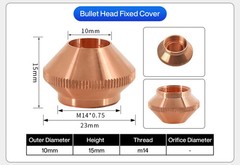 DNE Laser Cutting Nozzle D15H15 1.0-5.0mm For DNE Laser Cutting Machine Cut Head