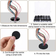 125PCS Rubber Plugs for Round Holes, Premium Black Rubber Hole Plugs, Various…