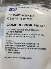 Compressor PM Kits AirStar AIR TECHNIQUES 2-1, 2-2, 3, 21,22, 30 RPI#CMK142