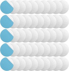 Adhesive Metal Plates 50 Pack for Magnets, Round Thin Steel Sheets