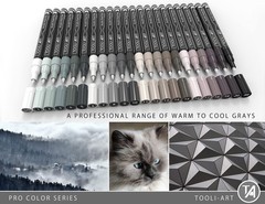 Acrylic Paint Pens 22 Gray Tones Assorted Pro Color Series Markers Set 0.7mm …