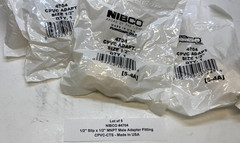 (Qty 5) NIBCO 1/2″ Slip x 1/2″ MNPT Male Adapter Fitting (CPVC-CTS) 4704