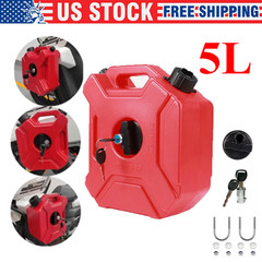 1.3 Gal Portable Gas Fuel Tank Petrol Storage Can For ATV UTV Motorcycle Car 5L