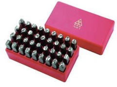 Zoro Select 1F113 Heavy Duty Letter & Number Set, 1/4 In. Steel, 6mm, Brand New