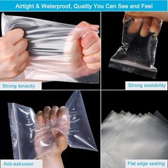 2 mil Clear Plastic 6”x 9”, 100/pk Reclosable Zip Zipper Lock Baggies