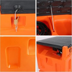 Orange 10GPM Portable Fuel Tanks with 12V DC Electric Transfer Pump 48Gallon