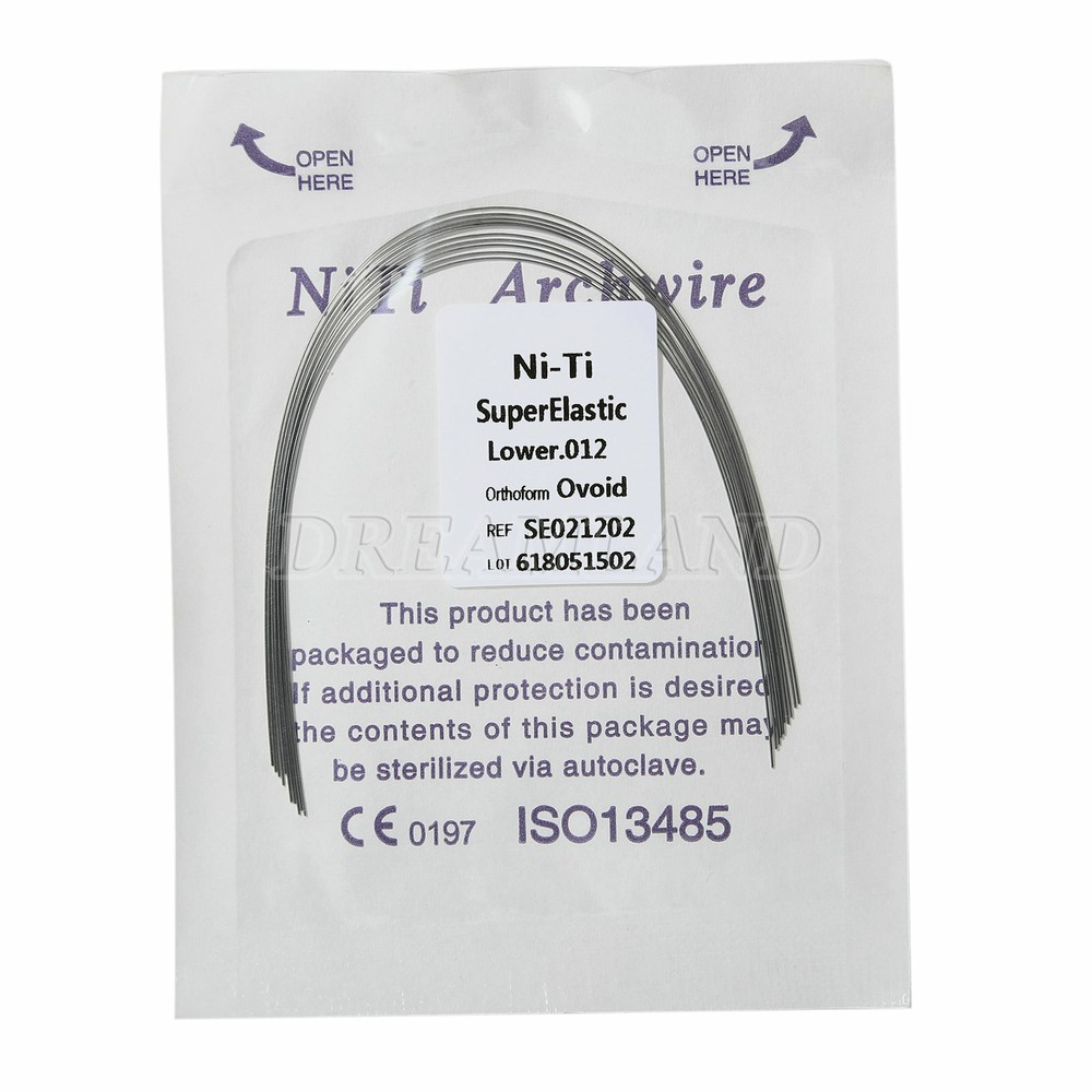 10pcs/pk Dental Orthodontic Niti Arch Wire Round Ovoid Form all size option U-pi
