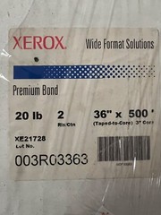 Xerox Wide Format Solutions Premium Bond, 36 x 500 Paper Roll, 2 Rolls/Carton