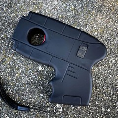 Pistol Grip Stun Gun Rechargeable Defender 10MV Flashlight Heavy Duty
