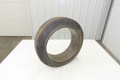 Super Solid 18x5x12-1/8 Forklift Tire Smooth Press-on Black