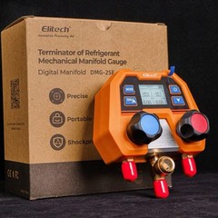 Elitech DMG-1B Digital Pressure Gauge HVAC w/ Charging Hoses Carrying Case