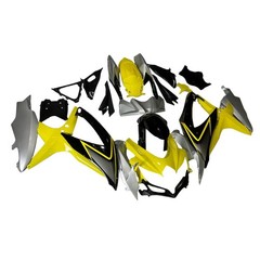 Glossy Yellow Gray ABS Fairing Kit Suzuki GSXR600 GSXR750 K8 2008-2010